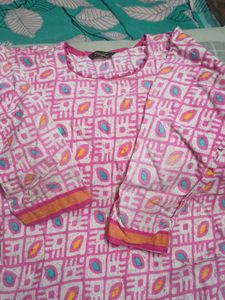 Printed Pink Kurta