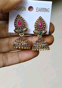 Gold Jhumka Earrings Set 6🫶🫠