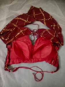 Maroon Embellished Blouse