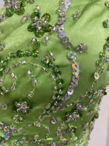 Lime Green Embellished Gown