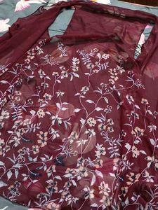 Floral Maroon Shrug