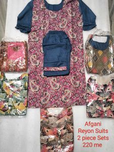New Pure Cotton Suits 2 Piece Sets Kurtis With Pan
