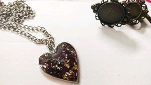 Heart Resin Pendant Necklace