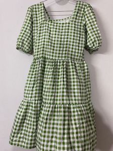 Green Checkered Dress