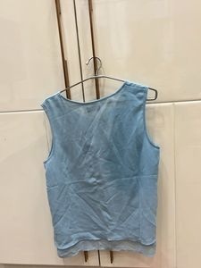 Cute Blue Sleeveless Top