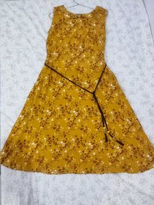 A Line Cotton Middi Dress