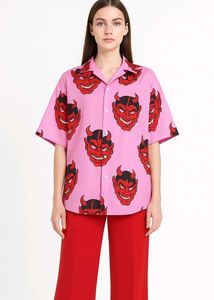 Pink Devil Print Shirt