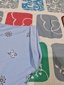 Polyster Blend Blue Tshirt For Girls