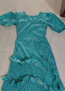 Floral Print Ruffle Dress