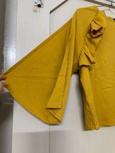 Only Top Mustard Party Wear
