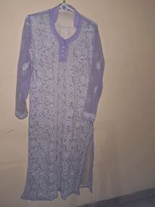 Chikankari Kurti With Inner Combo