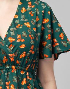 Floral Print Green Top