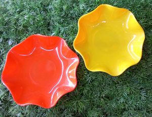 Multi Colour Plates / Orange And Yellow