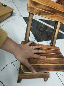 Wooden Matte Finish Antique Folding Chair