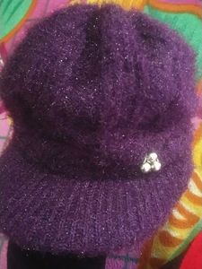 Stylish Purple Knit Hat