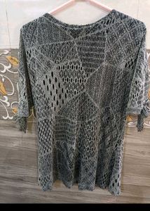 Combo Mesh Top &amp; Oversized T-shirt