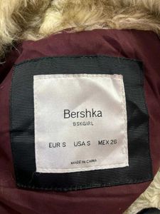 Maroon Fur Hooded Jacket