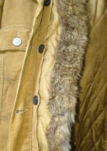 Cozy Faux Fur Collar Corduroy Jacket