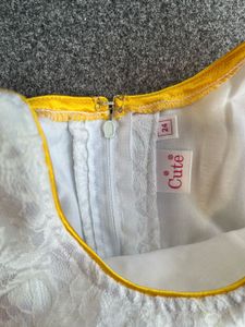 Cute Yellow Lace Dress