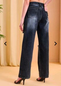 Ripped Wide Leg Jeans