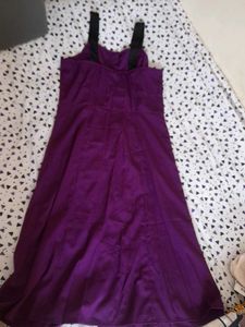 Purple Button-Down Midi Dress