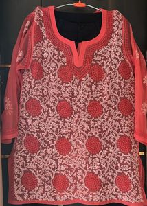 Lucknowi Top with Black Trousers