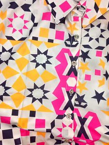 Patterned Long Sleeve Dress