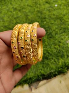 Golden Bangles - Set of 4
