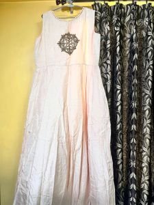 Elegant Floral Foil Print Gown