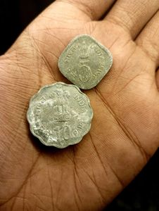 2 Coins Of 10 Paise And 5.