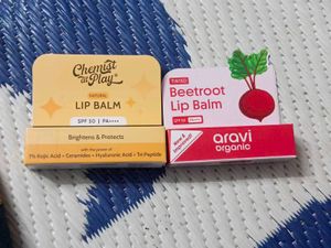 Chemist at play and aravi organic lip balm