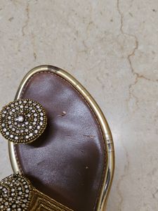 Gold Wedge Heels From Catwalk