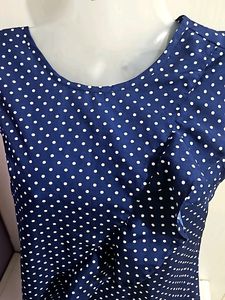 Blue Polka Dot Top