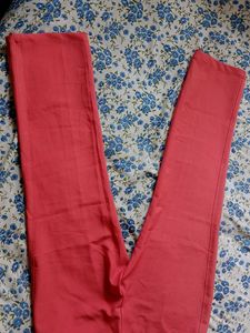 Combo Of Coral Straight Leg Trousers
