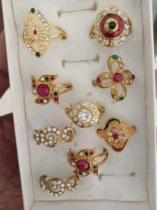 Gold Pleated Rings