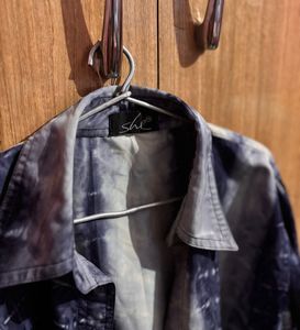 Tie-Dye Aesthetic Cool Denim Jacket Size:- M