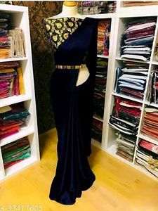 Elegant Velvet Saree