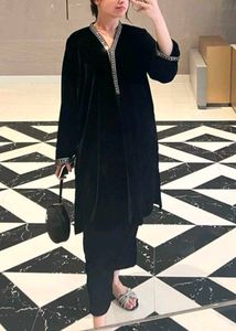 ❤ Black Velvet Kurta Set😍
