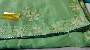 Olive Green Saree