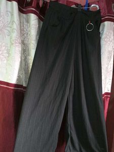 Striped Wide-Leg Trousers