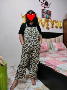 Floral Style Jumpsuit Pure Cotton