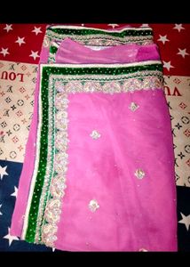 Saree With Stiched Blouse