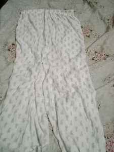 White Paisley Print Plazo Pants