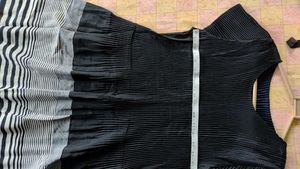 Pleated Black Dress