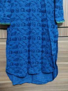 Blue Embroided Kurti