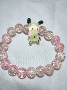 Sanrio cute pink Beaded Bracelet pochacco