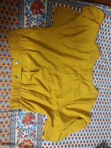 Mustard V-Neck Top
