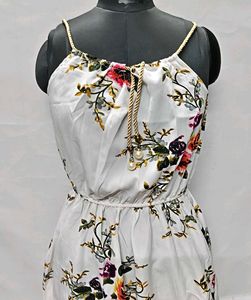 New/ Fresh Piece Floral White Dress