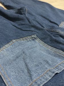 Two-Tone Wide Leg Jeans