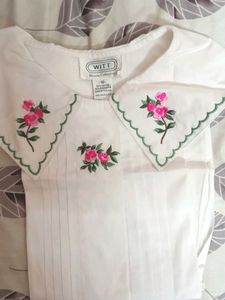 Vintage Witt Verona Rose Embroidered Blouse
